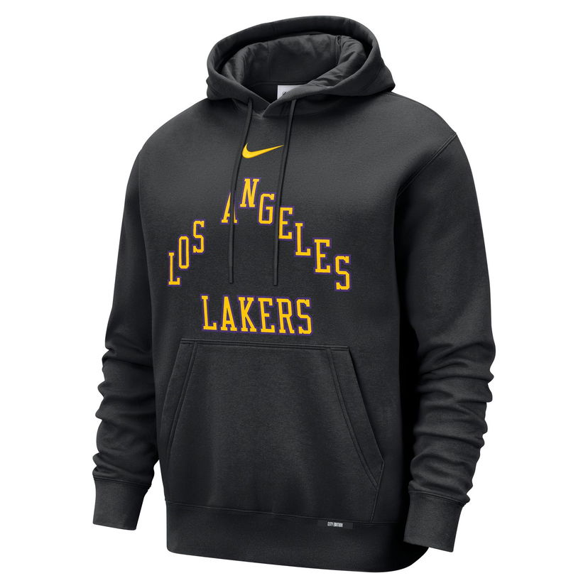 Mikina Nike Basketball Club Los Angeles Lakers City Edition Pull-Over Hoodie Čierna | HQ5538-010