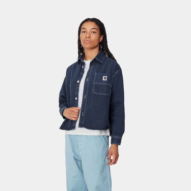 Košeľa Carhartt WIP Georgia Denim Shirt Jacket Modrá | I033747_9, 3