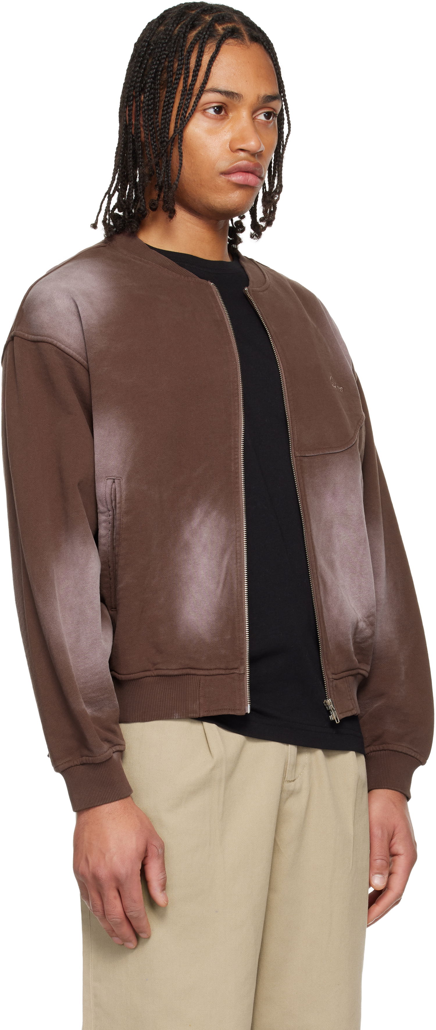 Bomber bunda Dime Faded Fleece Bomber Jacket Hnedá | DIMEHO257TER, 1