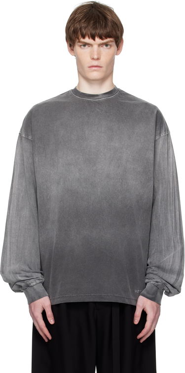 Tričko We11done We11done Gradient Dye Long Sleeve T-Shirt Šedá | WD-TT2-25-729-M-BK, 0