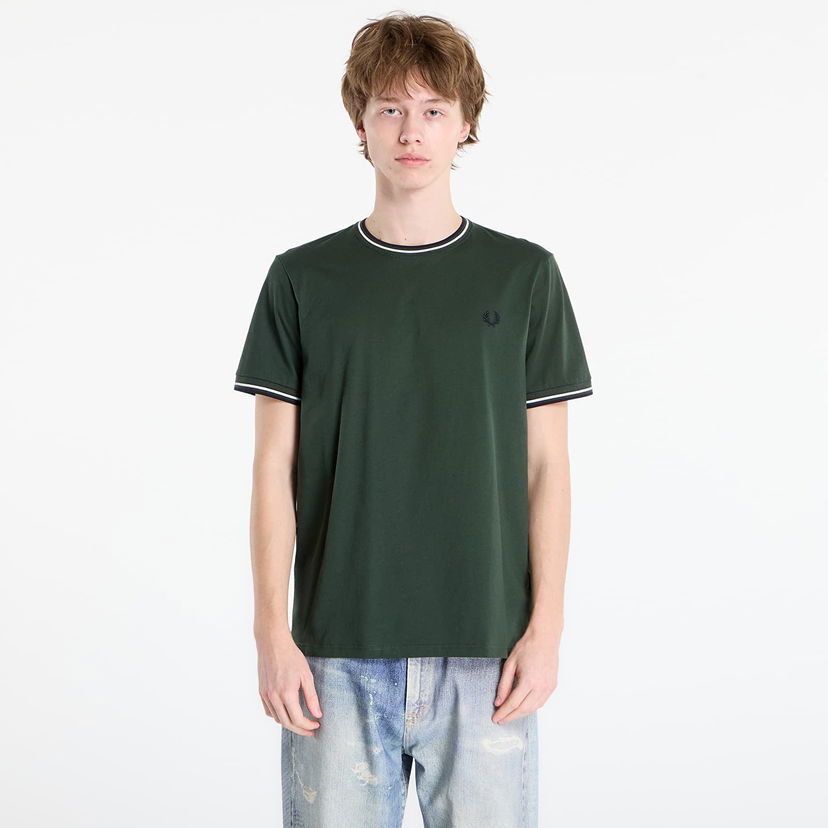Tričko Fred Perry Twin Tipped T-Shirt Zelené | M1588V 53A
