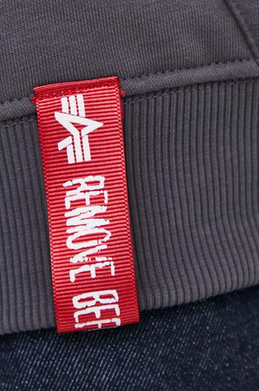 Mikina Alpha Industries Basic Full-Zip Hoodie Šedá | 118342.136, 4