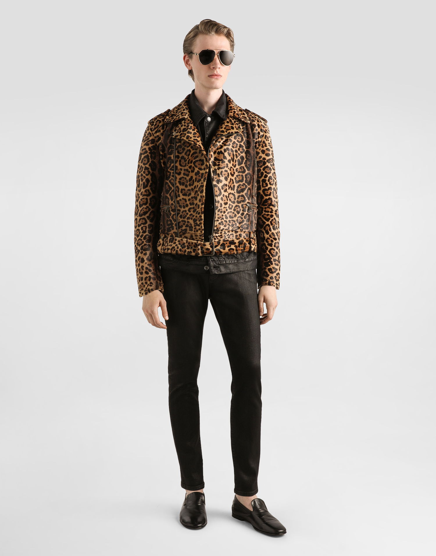 Nohavice Dolce & Gabbana Coated Denim Trousers 48 Hnedá | GY07LDG8OO1S9001, 1