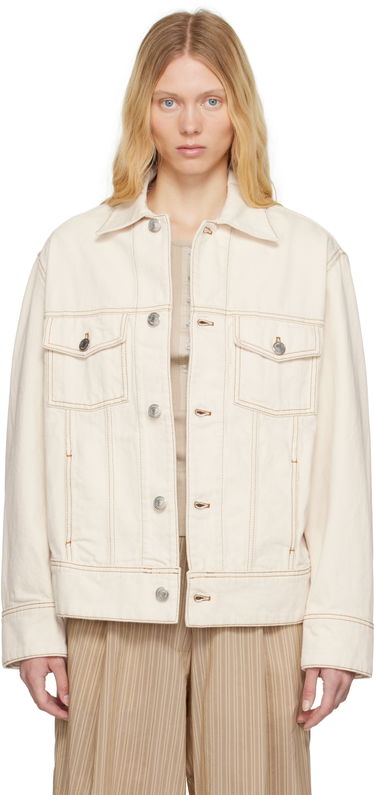 Bunda AMI AMI Paris Trucker Denim Jacket Biela | FJK247.DE0039, 0