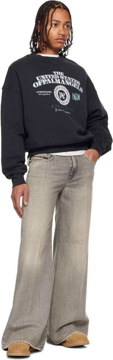 Mikina Palm Angels Dollar Loose Crew Sweatshirt Čierna | PMBA08JF25FLE0021305, 3