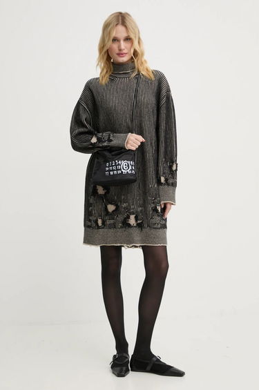 Sveter Maison Margiela Oversize Mini Wool Dress Čierna | S62DA0031.M13076, 1