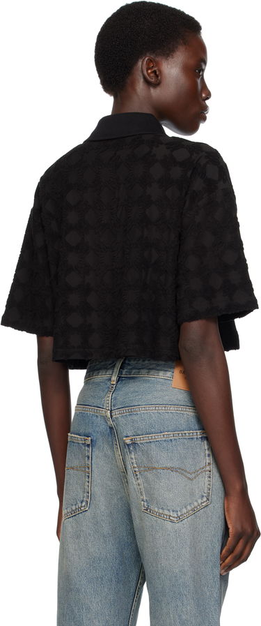Polo tričko AMIRI AMIRI MA Quad Toweling Cropped Polo Čierna | AWJYPO1009, 2