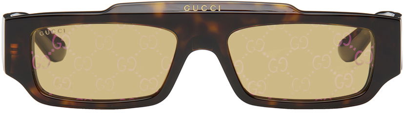 Slnečné okuliare Gucci Brown Rectangular Sunglasses Hnedá | GG1592S-002