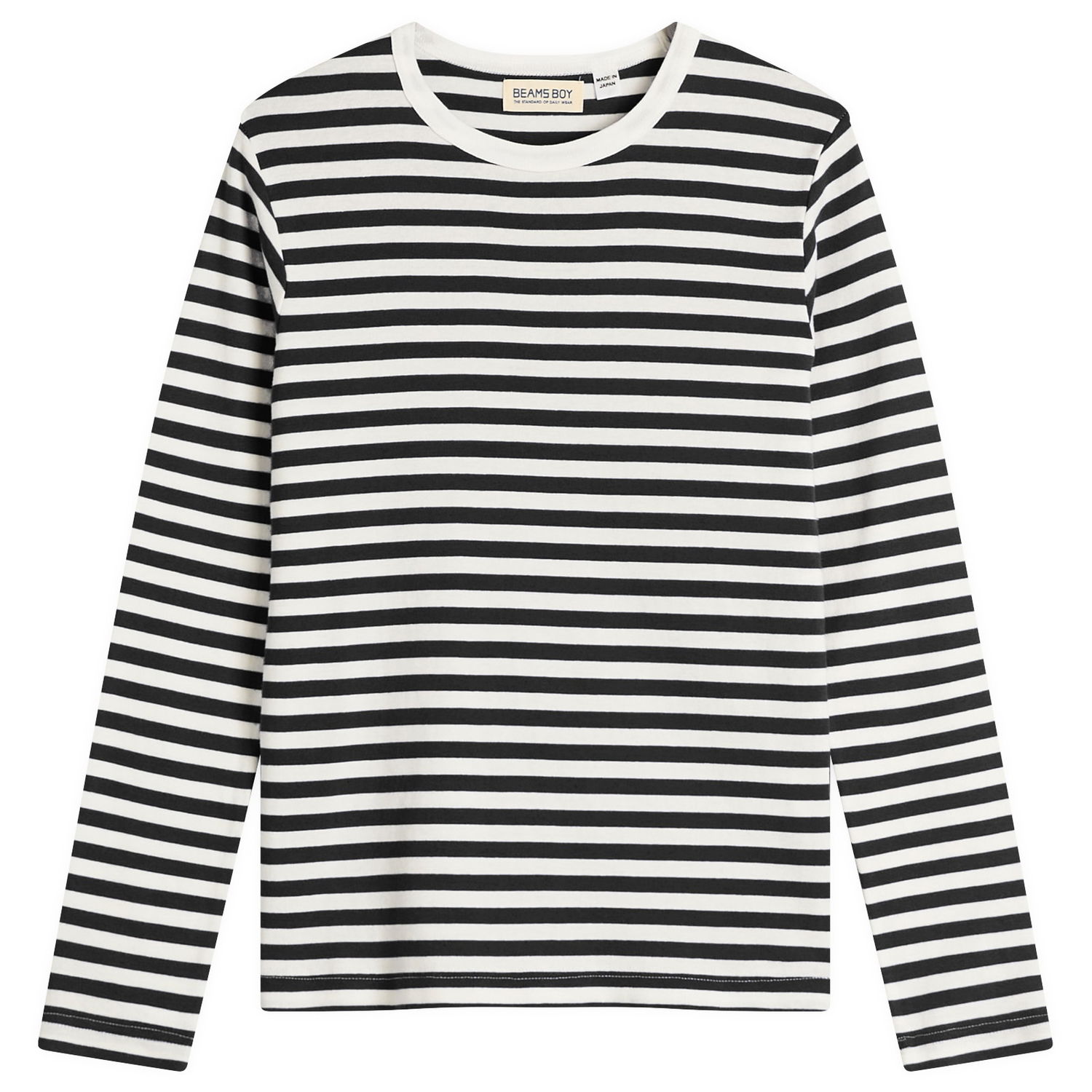 Tričko BEAMS Beams Boy Long Sleeve Stripe T-Shirt Čierna | 13140060654-18, 0