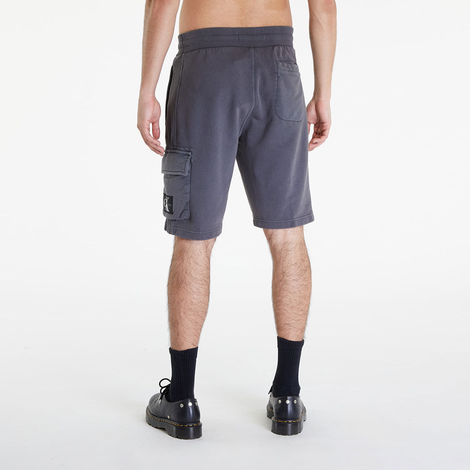 Šortky CALVIN KLEIN Washed Badge Shorts Gray Šedá | J30J325137 PT2, 1
