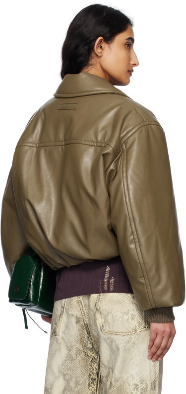 Bomber bunda Acne Studios Coated Faux-Leather Bomber Jacket Hnedá | A90570-, 2