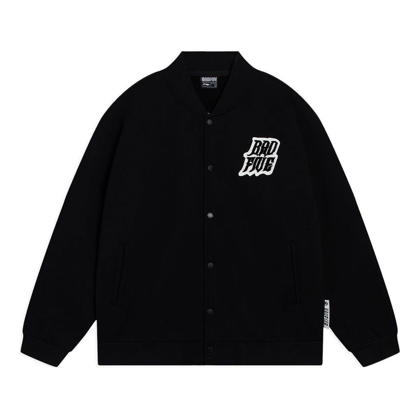 Bomber bunda Li-Ning BadFive Hoops Graphic Baseball Jacket Čierna | AJDT043-6