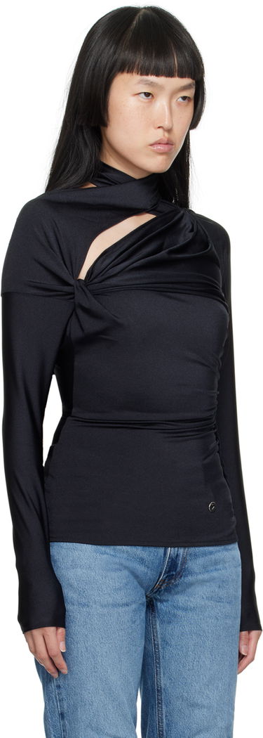 Tričko Coperni Coperni Asymmetric T-Shirt Čierna | COPJS66545, 3