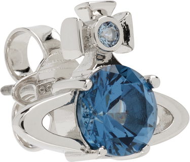 Náušnice Vivienne Westwood Reina Orb-Design Faceted Gemstone Single Earring Modrá | 6201032G-02P168-, 1