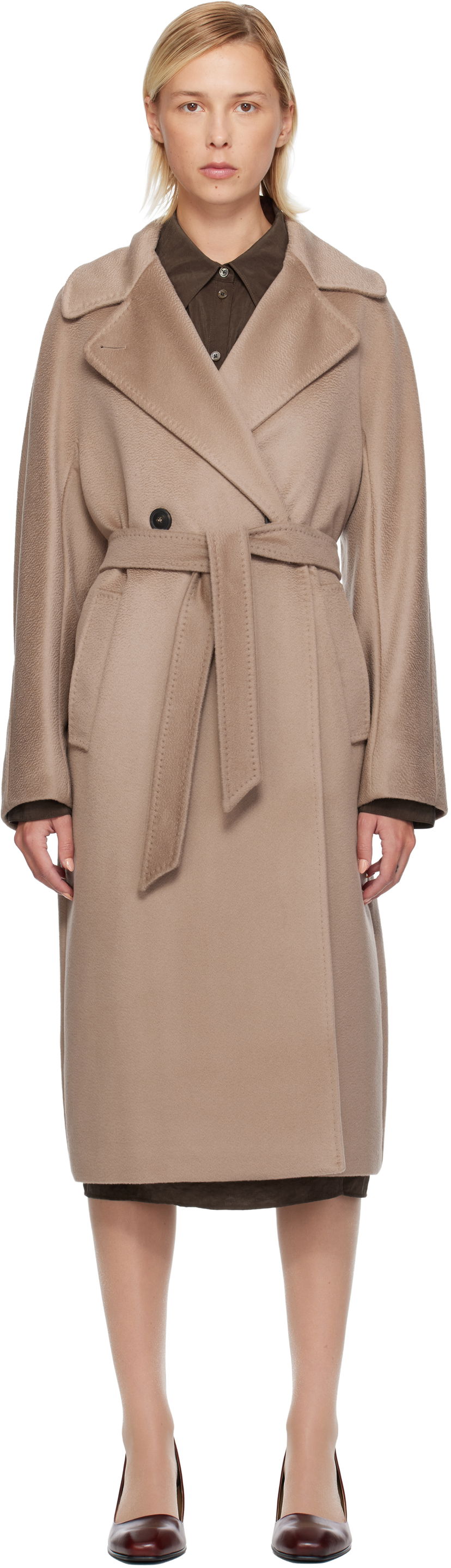 Kabáty Max Mara Weekend Resina Belted Coat Béžová | 2525016031600