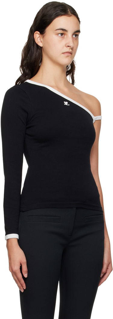 Tričko Courrèges Single-Shoulder Slim-Fit T-Shirt Hnedá | 323JTO209JS0070, 4