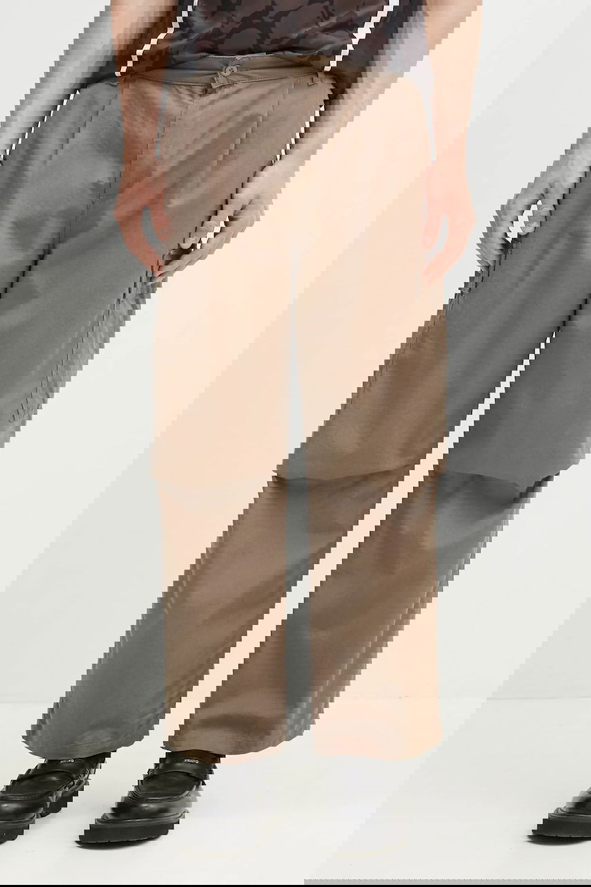 Cargo nohavice Carhartt WIP Cole Pleated Cargo Cotton Pants Hnedá | I030477.1YJ02, 0