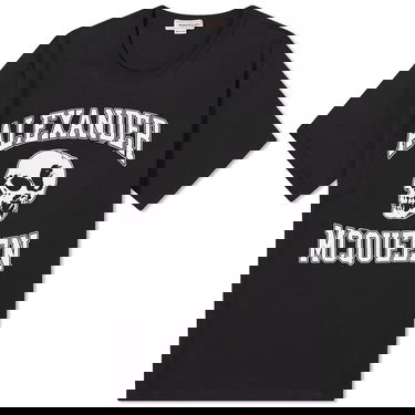 Tričko Alexander McQueen Varsity Skull Logo T-Shirt Čierna | 759442QTAAW-0520, 0