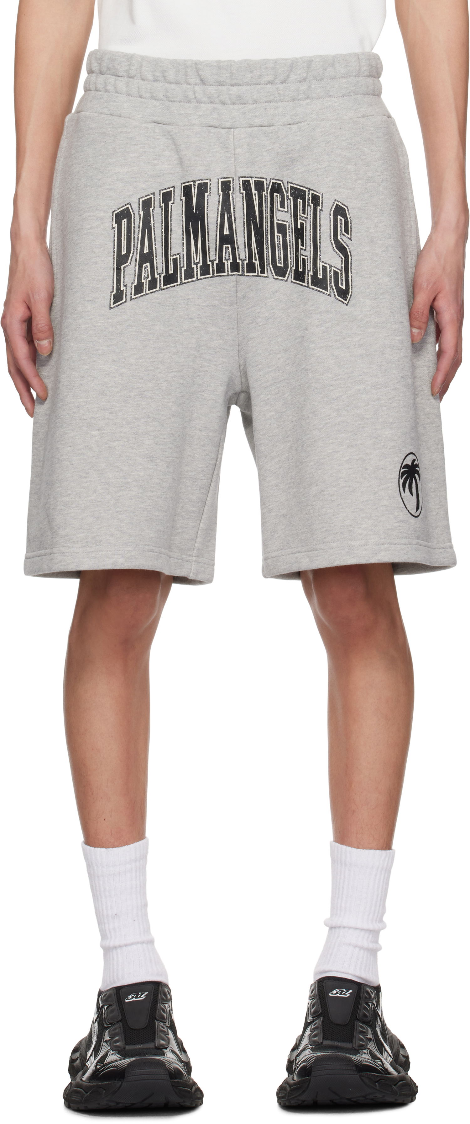 Šortky Palm Angels Palm Angels College Palm Shorts Šedá | PMCI028S25FLE0010810, 0