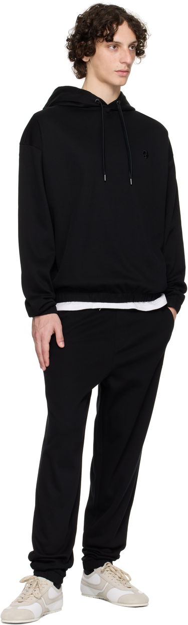 Mikina BOSS BOSS Relaxed-Fit Mercerized Cotton Hoodie Čierna | 50544099, 3