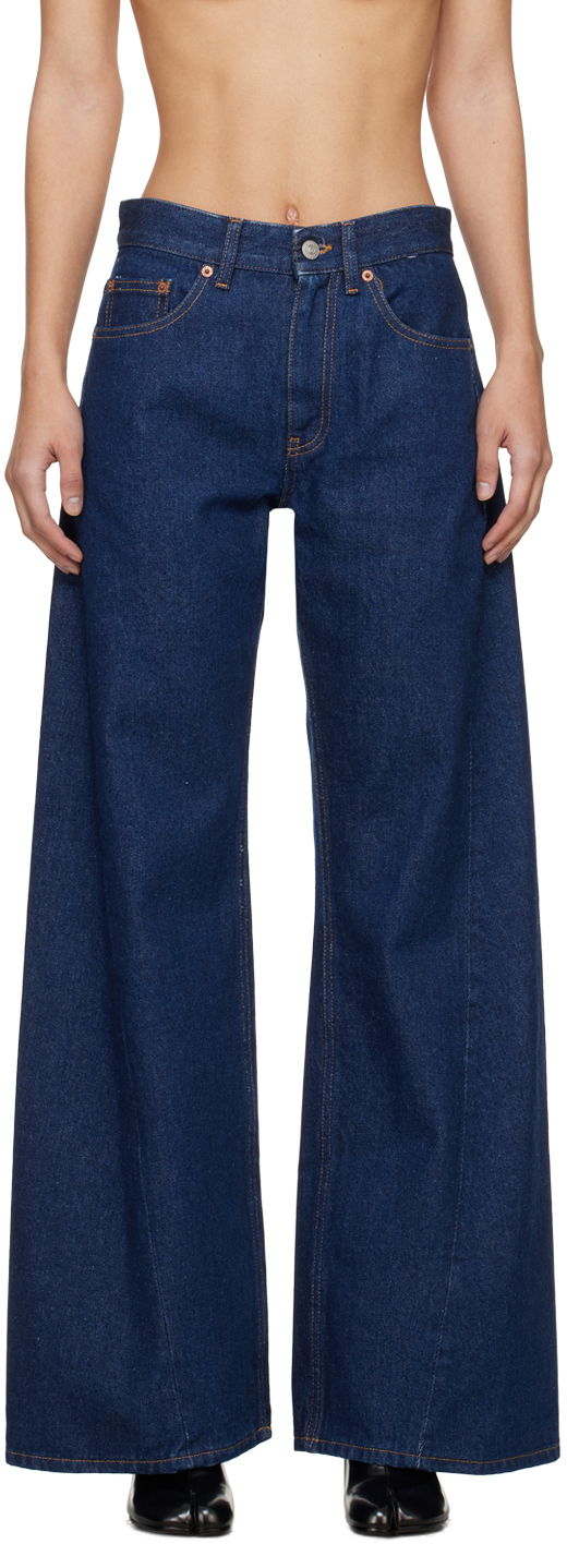 Džínsy Maison Margiela MM6 5-Pocket Jeans Navy | S52LA0225 S30589