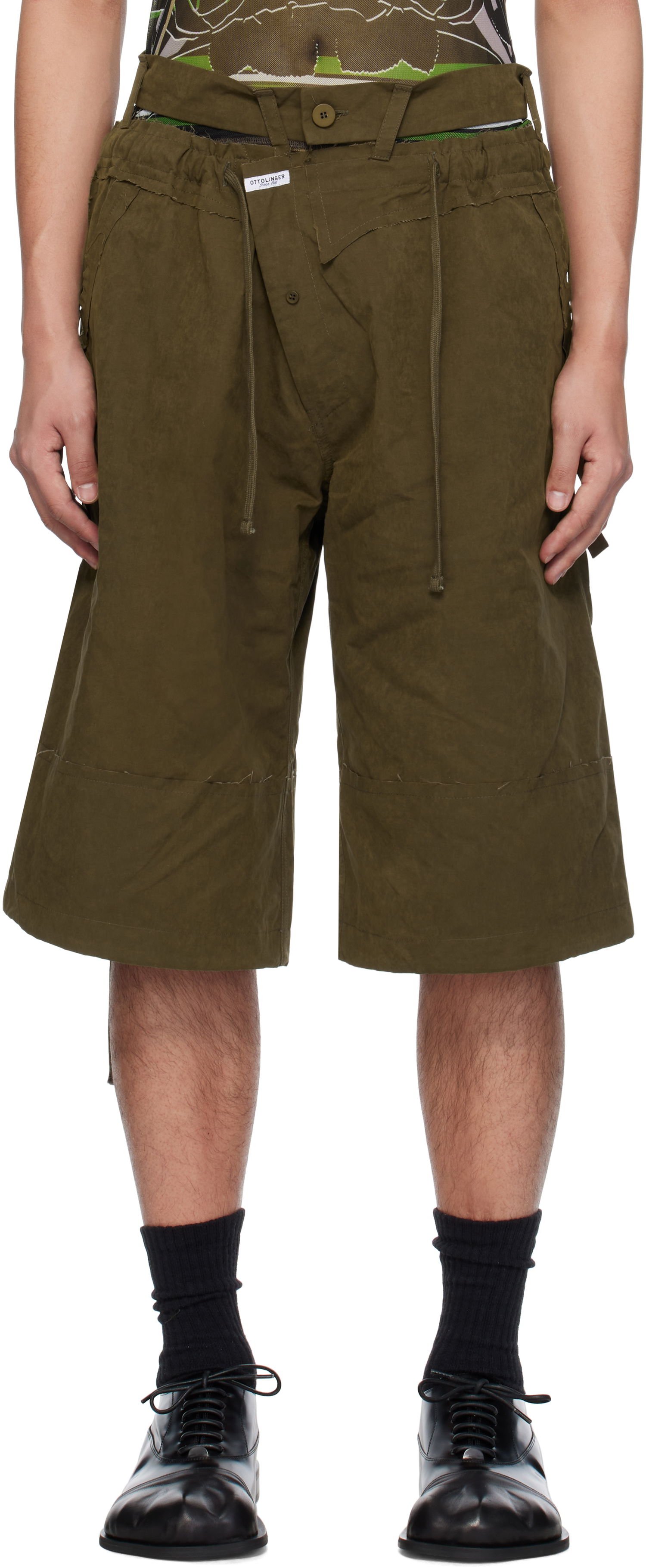 Šortky Ottolinger Ottolinger Baggy Cargo Shorts Zelené | 106-200406-01, 0