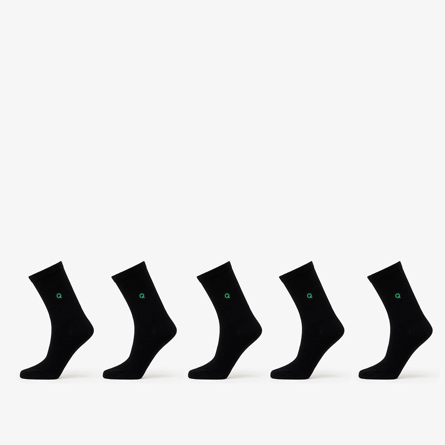 Ponožky Queens Essential Short Crew Socks 5-Pack Čierna | QNS_066, 0