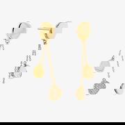 Irregular Shape Dangle Earrings with Crystal Accents