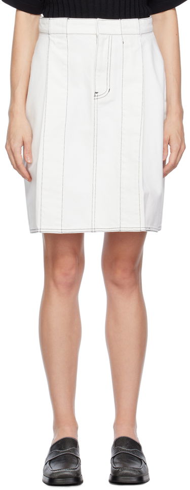 Sukňa We11done We11done Tucked Denim Miniskirt Biela | WD-DS3-23-380-W-IC, 0