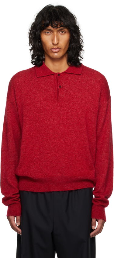 Sveter The Row Gere Knit Polo Sweater Červená | 625-Y872, 0