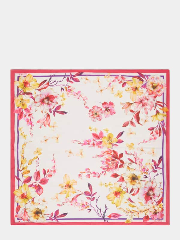 Šál GUESS Floral Print Foulard Rôznofarebný | AW5142SIL20