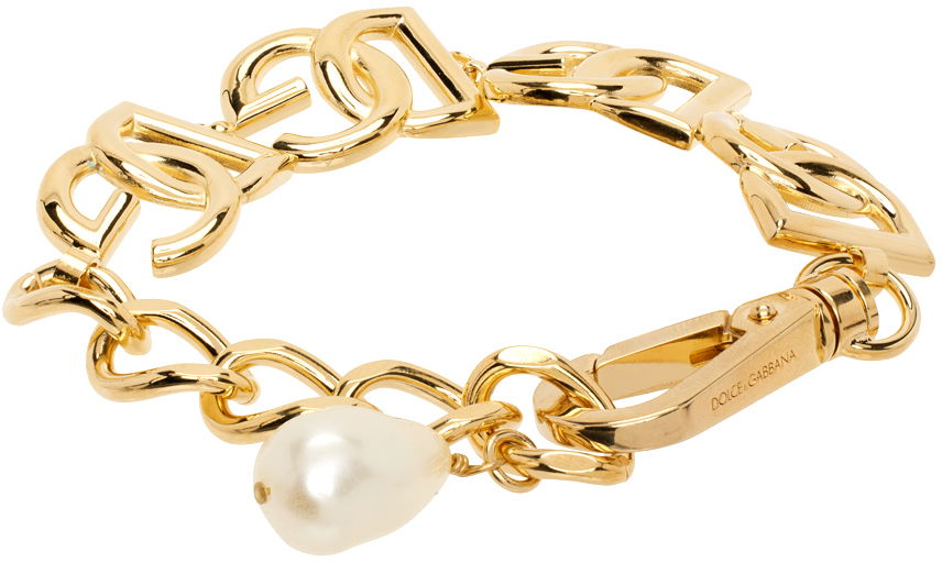 Náramok Dolce & Gabbana Gold Logo Bracelet Metalická | WBN6P2 W1111, 1