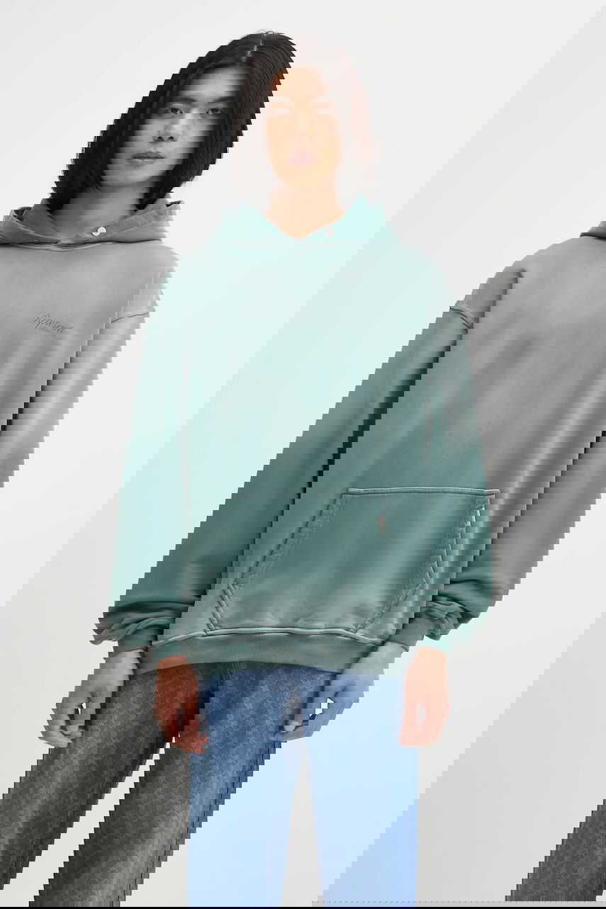 Mikina Represent Clo Owners Club Script Faded Oversized Hoodie Zelené | OCM41200, 0