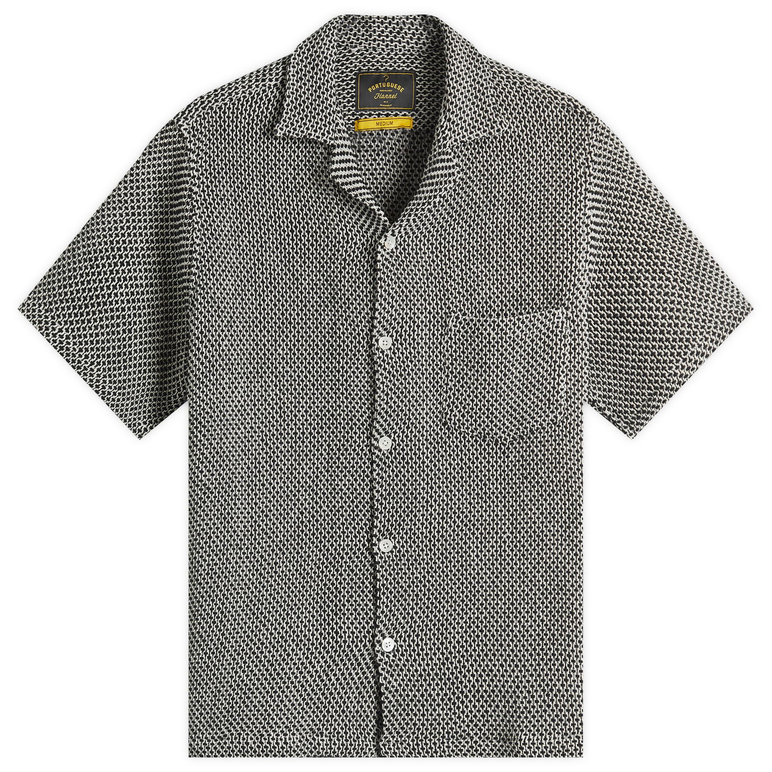 Košeľa Portuguese Flannel Portuguese Flannel Agora Knit Vacation Shirt Čierna | SS25-004-BLK, 1