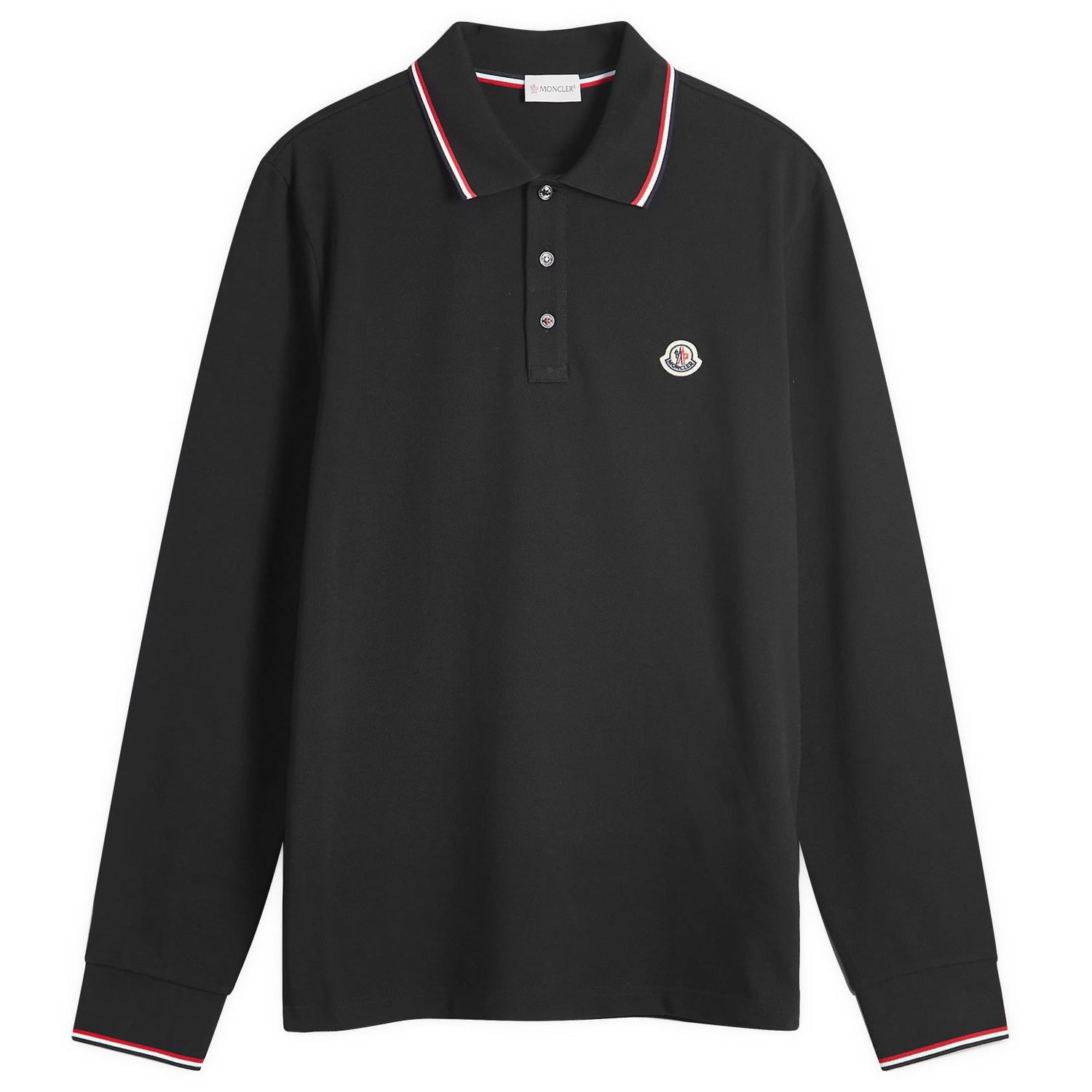 Tričko Moncler Long Sleeve Polo T-Shirt Čierna | 8B701-00-84556-999, 0