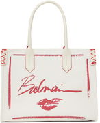 Balmain B-Army Lipstick Print Tote Bag