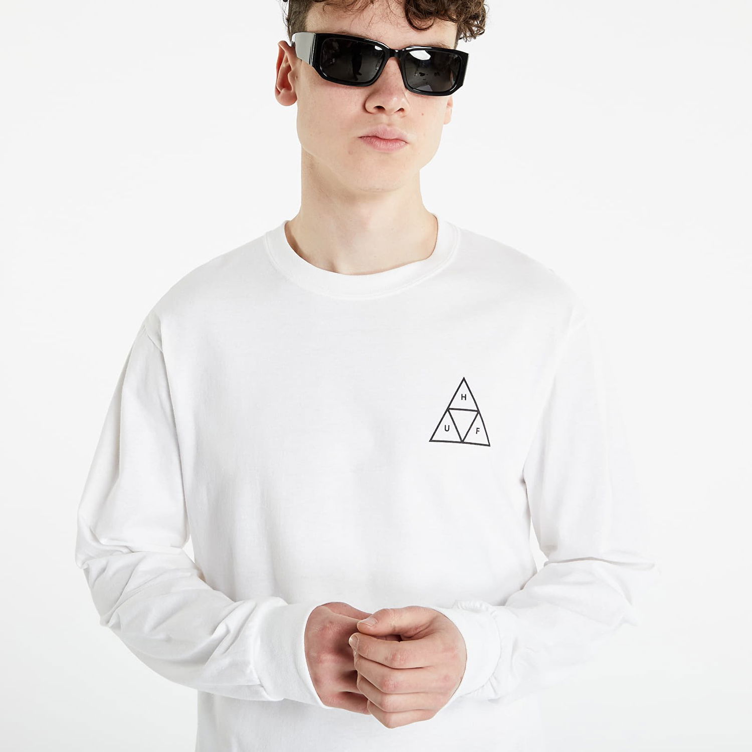 Tričko HUF Essentials Triple Triangle T-Shirt Biela | TS01750 WHITE, 0
