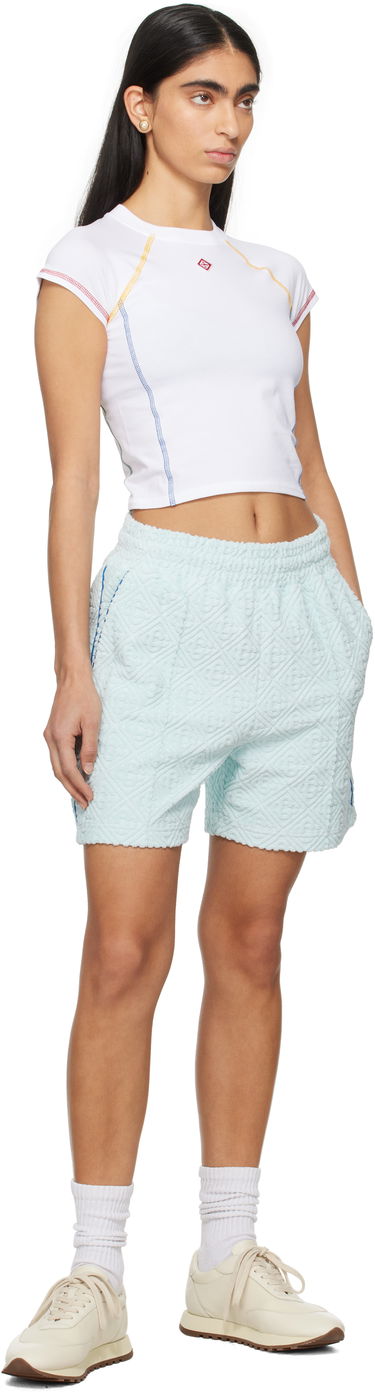 Crop Top Casablanca Raglan Short Sleeve T-Shirt Biela | WPS25-JTP-314-01, 3