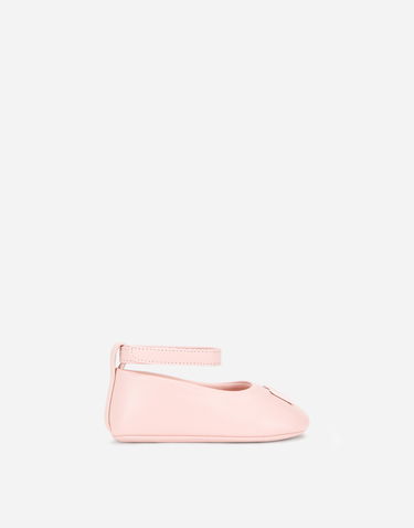 Tenisky a topánky Dolce & Gabbana Nappa Ballet Flats With Ankle Strap For First Steps (19-26) Ružová | DK0065A129380400, 0