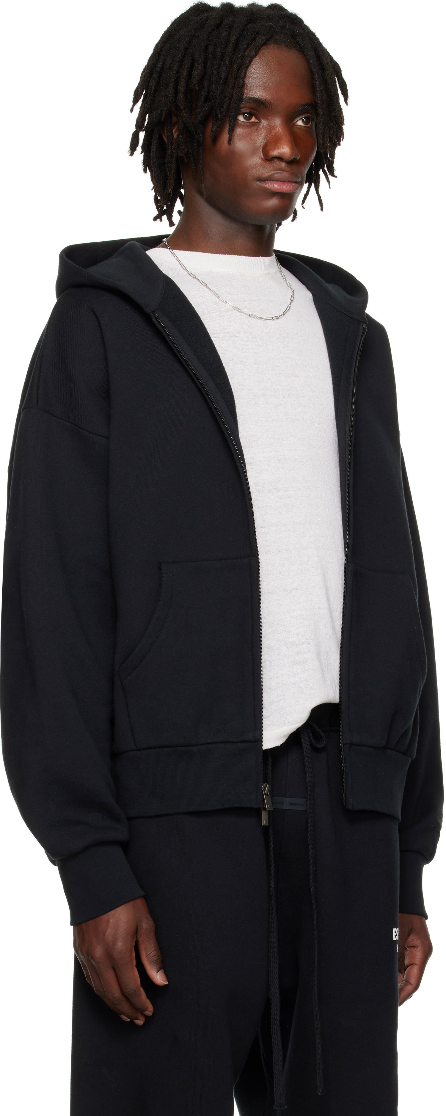 Mikina Fear of God ESSENTIALS Classic Full Zip-Up Hoodie Čierna | 192AS254780F, 1