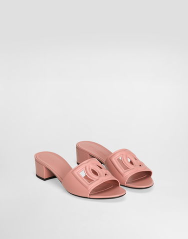 Doplnky Dolce & Gabbana Dolce & Gabbana Calfskin DG Logo Mules Ružová | CR1755AY32980405, 1