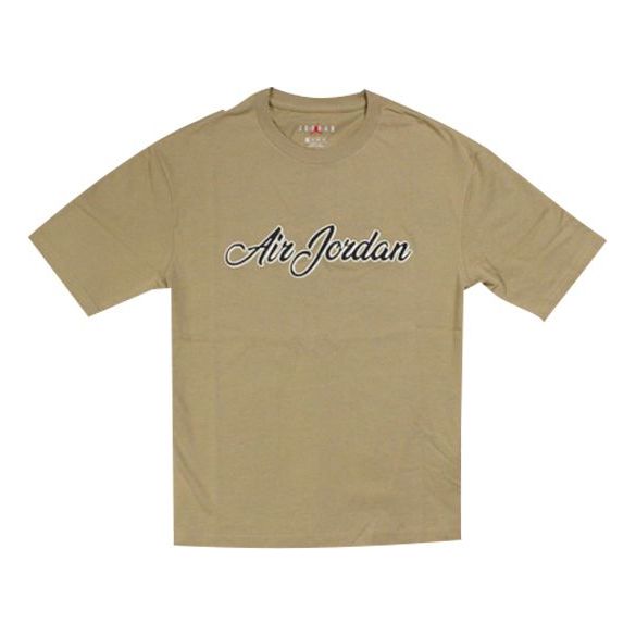 Tričko Jordan Air Jordan Remastered Logo Embroidered T-Shirt Béžová | CJ6218-225