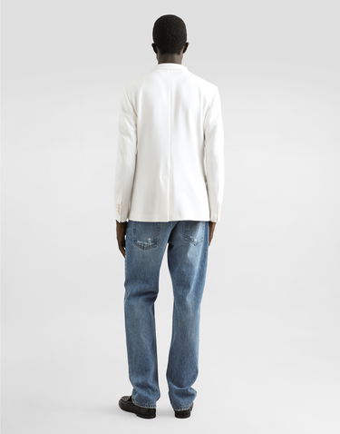 Bunda Dolce & Gabbana Dolce & Gabbana Single-Breasted Stretch Jersey Jacket with Logo Embroidery Biela | G2TJ5ZGJ070W0111, 2