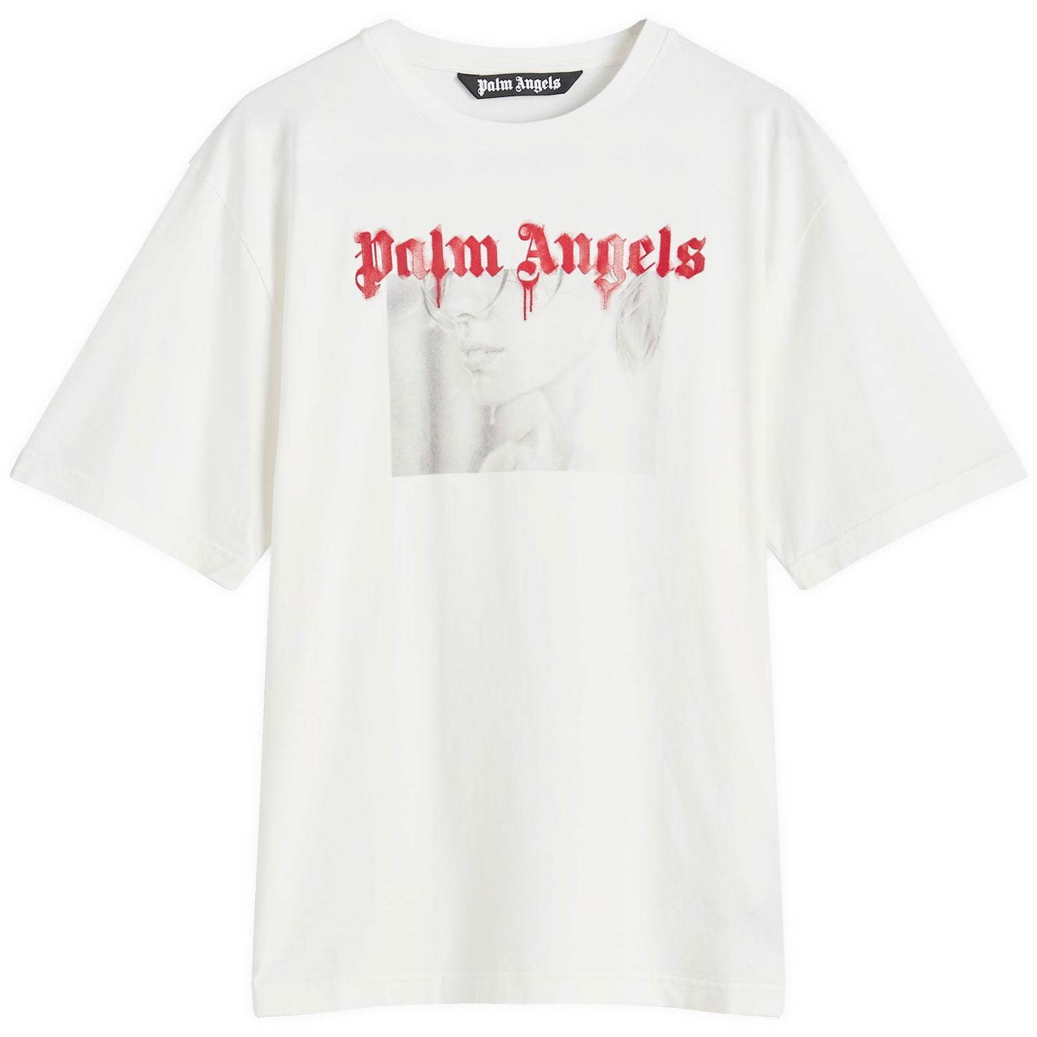 Tričko Palm Angels Portrait Pencil T-Shirt Biela | PMAA089F24JER0080326, 0