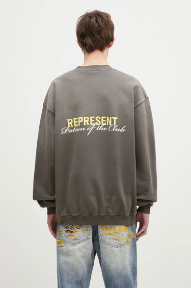 Mikina Represent Clo Represent Patron Of The Club Graphic Print Sweatshirt Šedá | MLM4272.16, 2