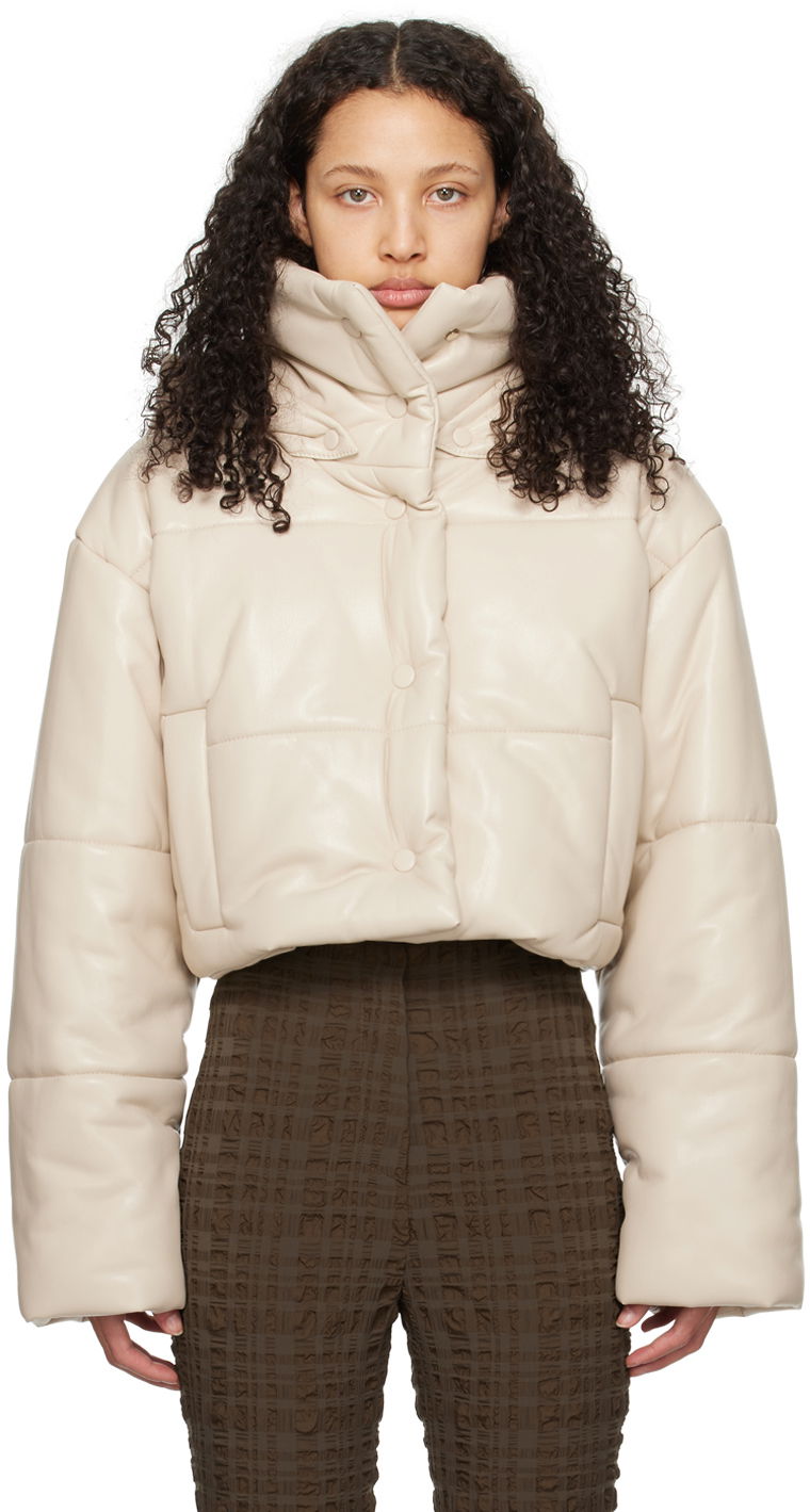 Bunda Nanushka Aveline Vegan Leather Jacket Béžová | NW23CROW01971, 0