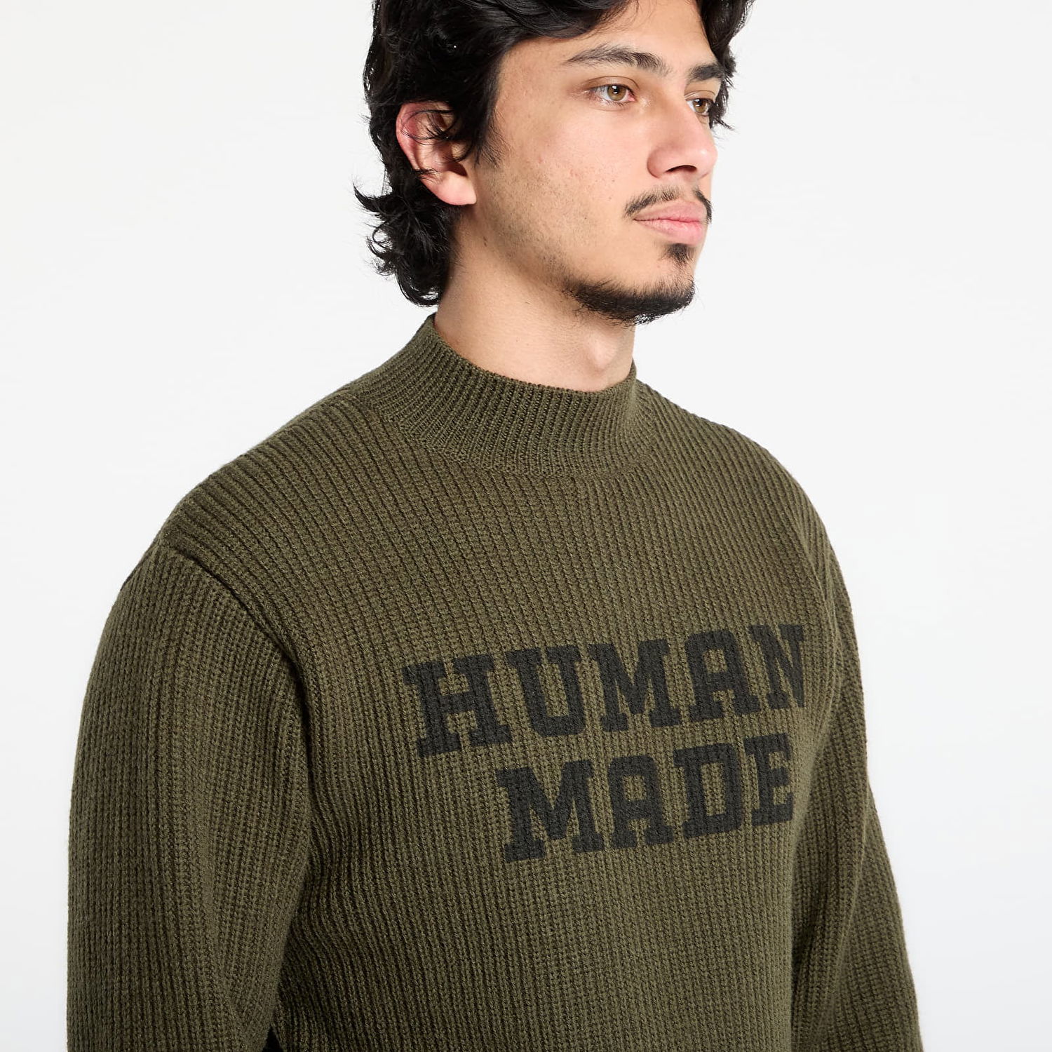 Sveter Human Made Moc Neck Knit Sweater Zelené | HM30CS011OD, 1
