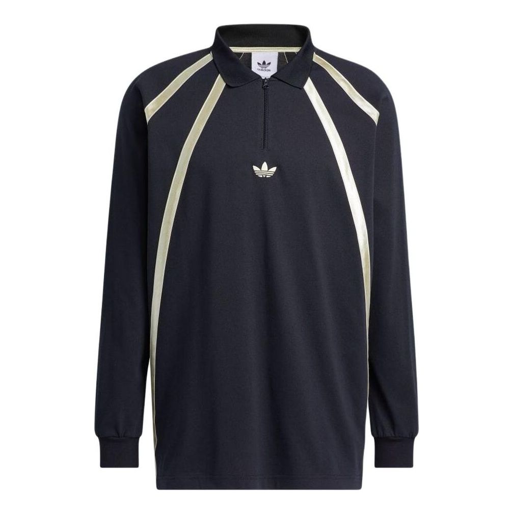 Polo tričko adidas Originals Rugby Long Sleeve Polo Shirt Modrá | IR6377, 0