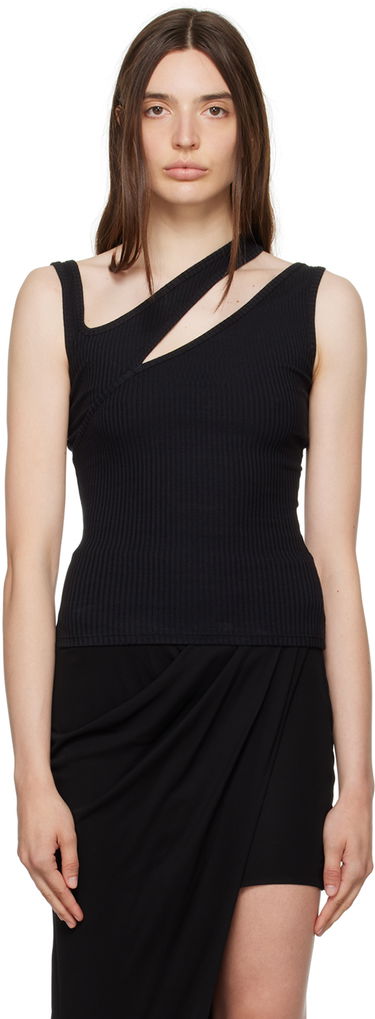 Tielko Han Kjøbenhavn Han Kjobenhavn Cutout Ribbed Tank Top Čierna | W-132789, 0