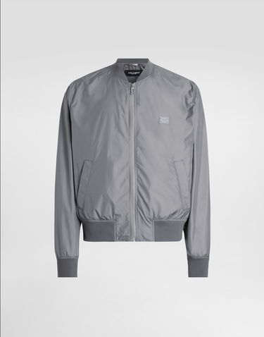 Bomber bunda Dolce & Gabbana Dolce & Gabbana Technical Fabric Bomber Jacket Šedá | G9BLMTFUS27N5822, 0